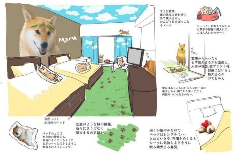 柴犬まるキャラクタールームイメージ