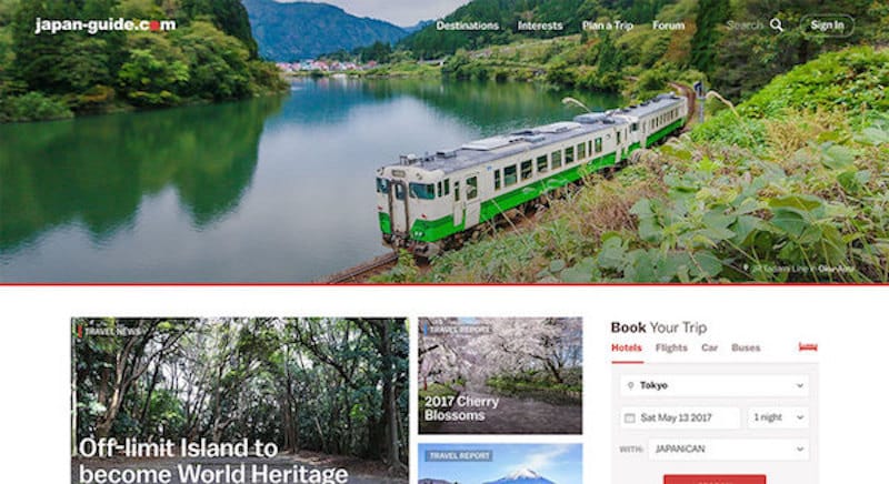 japan-guide.com：日本に訪れる外国人観光客が最初に訪問するWebサイト