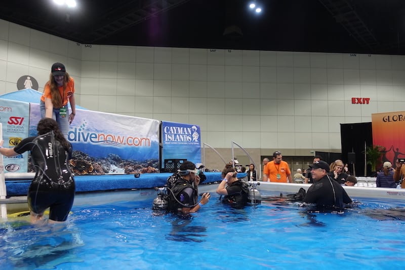 ▲Go Dive Nowによるスキューバダイビングの模擬体験