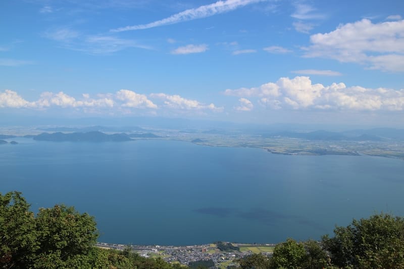 ▲打見山から琵琶湖を一望